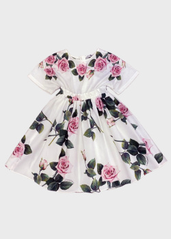 Платье для детей Dolce&Gabbana с рисунком роз, фото